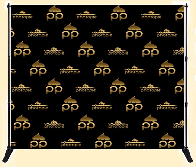 Large Exhibitor Banner Stand Step and Repeat- 120"x 96"