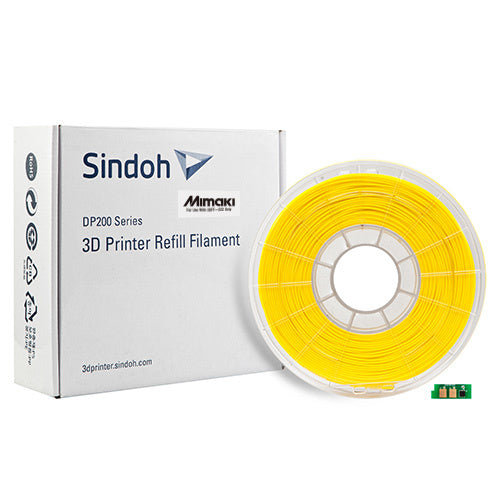 Yellow 3D Printer Sindoh Refill PLA Fused Filament Fabrication for Mimaki 3DFF