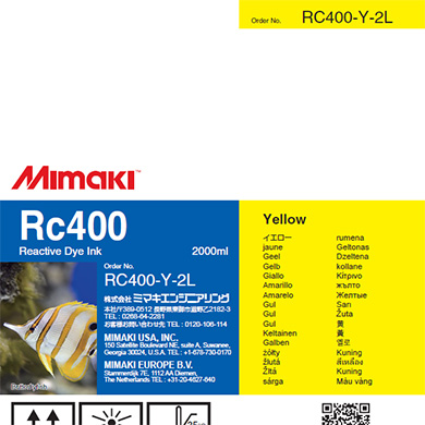 Mimaki RC300 Reactive Dye Ink Bottle 2000ml Yellow