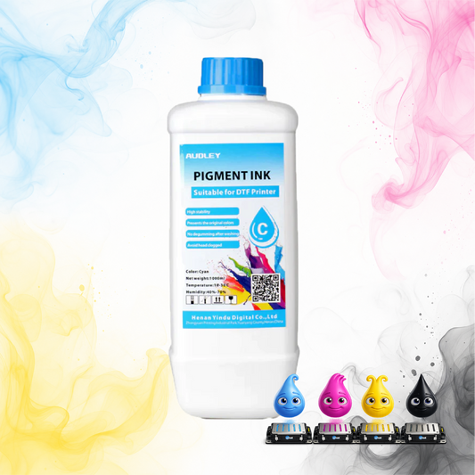 Amcad Graphics Audley 1000ml Budget-Friendly DTF Ink – Cyan