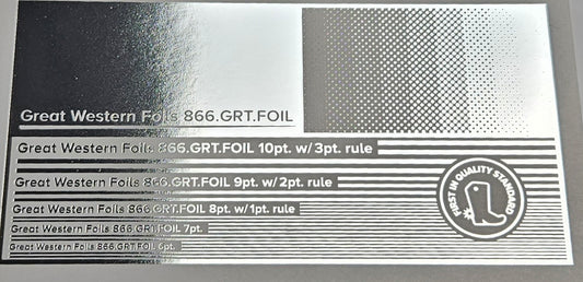 GWF Foil- Bright Silver- 12.5"x500'