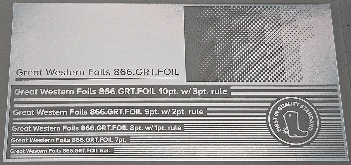 GWF Foil- Dull Silver- 12.5"x500'