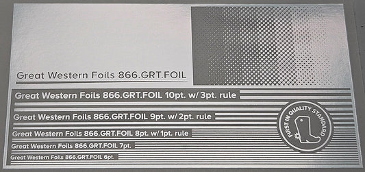 GWF Foil- Dull Silver- 12.5"x500'