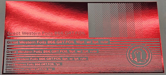 GWF Foil- Metallic Red- 12.5"x500'