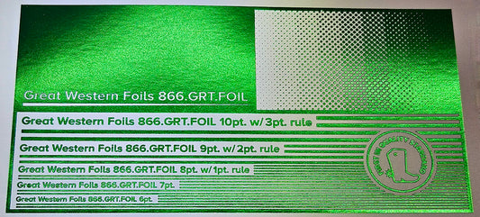 GWF Foil- Metallic Kelly Green- 12.5"x500'
