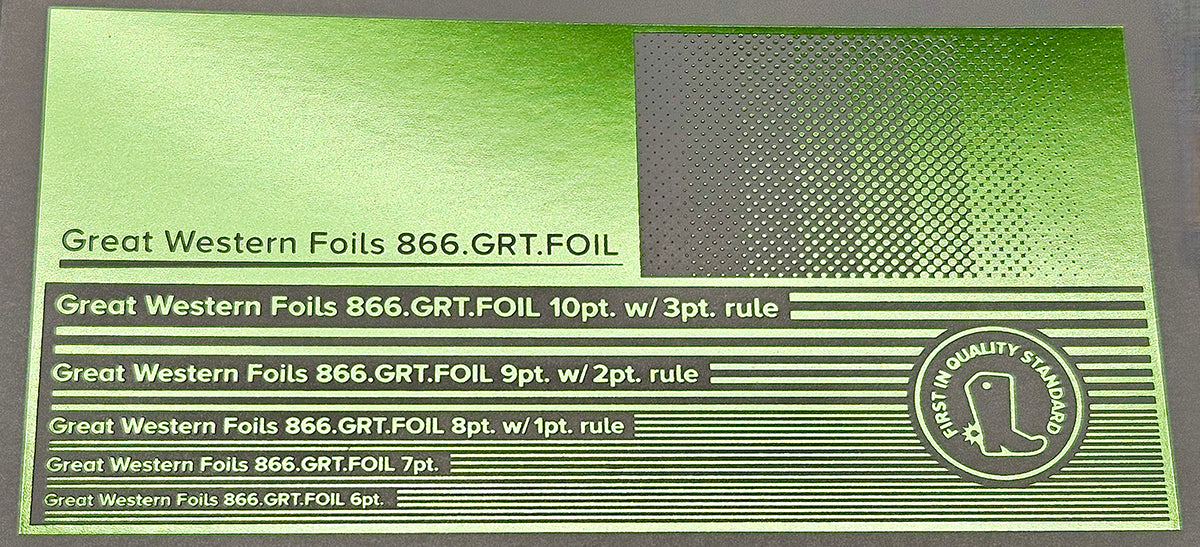 GWF Foil- Metallic Apple Green- 12.5"x500'