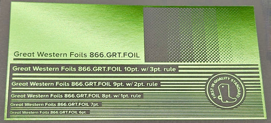 GWF Foil- Metallic Apple Green- 12.5"x500'