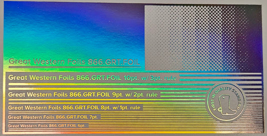 GWF Foil- Holographic Silver- 12.5"x500'