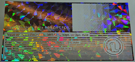 GWF Foil- Holographic Silver Broken Crystal- 12.5"x500'