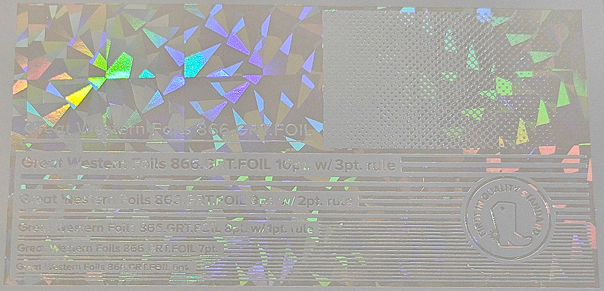 GWF Foil- Holographic Cracked Ice Transparent- 12.5"x500'