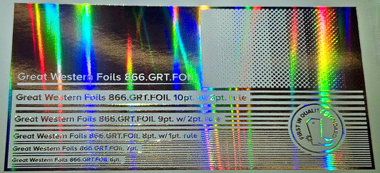 GWF Foil- Holographic Silver Pillars- 12.5"x500'