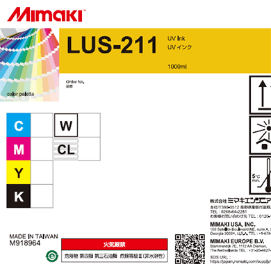 LUS-211 UV curable ink 1L bottle Clear