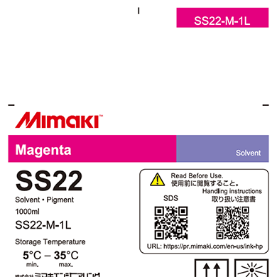 Mimaki SS22 Solvent ink pack Magenta 1,000ml