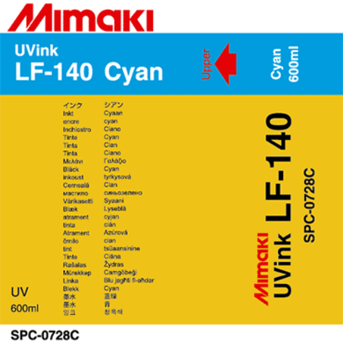 Mimaki LF-140 UV Curable Ink Pack 600ml Cyan
