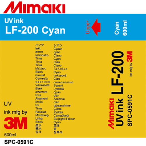 Mimaki LF-200 UV Curable Ink Pack 600ml Cyan