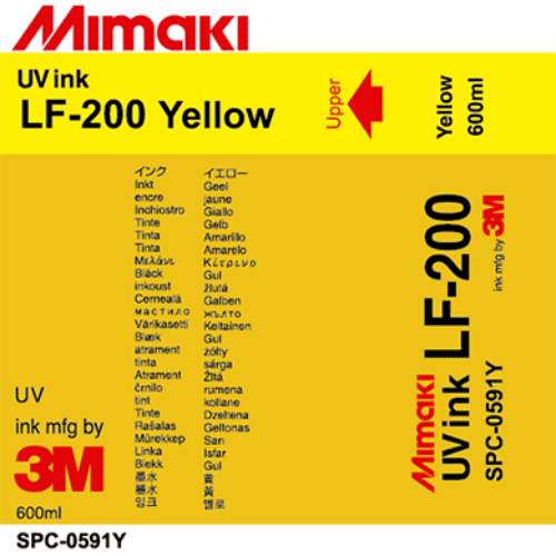 Mimaki LF-200 UV Curable Ink Pack 600ml Yellow