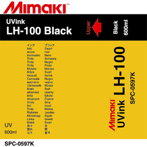 Mimaki LH-100 UV Curable Ink Pack 600ml Black