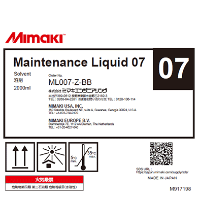 Mimaki ML007-Z-BB Maintenance Liquid 07 (2L bottle)