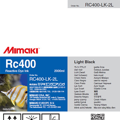 Mimaki RC300 Reactive Dye Ink Bottle 2000ml Light Black