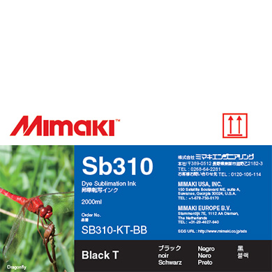 SB310 Dye Sublimation Ink Pack 2000ml Black Transfer