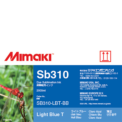 SB310 Dye Sublimation Ink Pack 2000ml Light Blue Transfer
