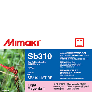 SB310 Dye Sublimation Ink Pack 2000ml Light Magenta Transfer