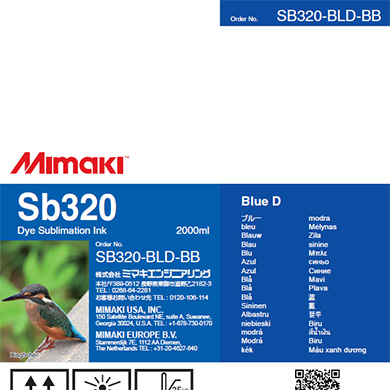 SB320 Dye Sublimation Ink Pack 2000ml Blue Transfer