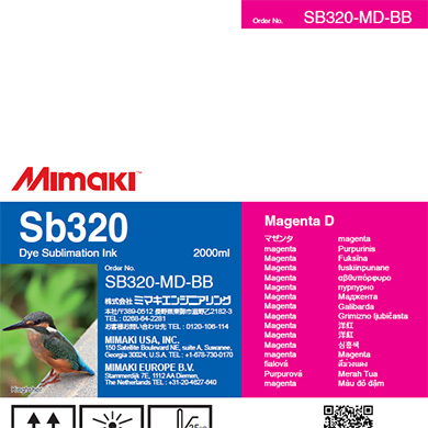 SB320 Dye Sublimation Ink Pack 2000ml Magenta Transfer