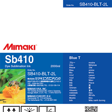 Mimaki SB410-BLT-2L Sb410 Dye sublimation ink pack Blue T 2L