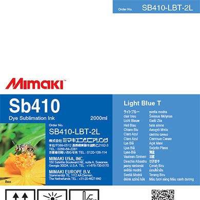 Mimaki SB410-LBT-2L Sb410 Dye sublimation ink pack Light Blue T 2L