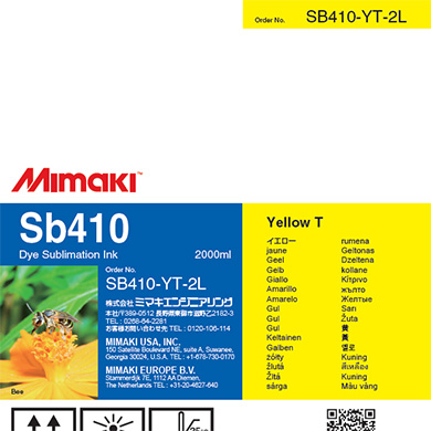 Mimaki SB410-YT-2L Sb410 Dye sublimation ink pack Yellow T 2L