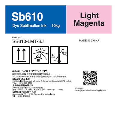 Mimaki SB610-LMT-BJ Sb610 Dye sublimation ink tank 10kg Light Magenta T