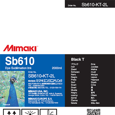 Mimaki SB610 Dye Sublimation Ink Pack 2000ml Black Transfer