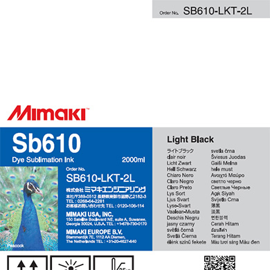 Mimaki SB610 Dye Sublimation Ink Pack 2000ml Light Black Transfer