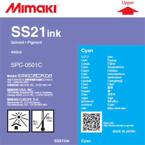 Mimaki SS21 Solvent Ink Cartridge 440ml Cyan
