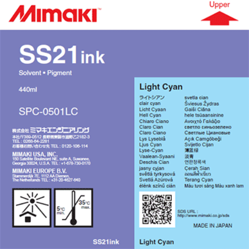 Mimaki SS21 Solvent Ink Cartridge 440ml Light Cyan