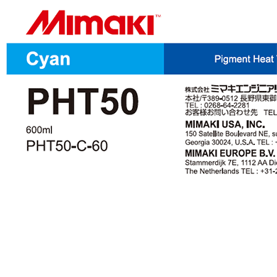 Mimaki PHT50 Heat Transfer Pigment Ink Pack Cyan