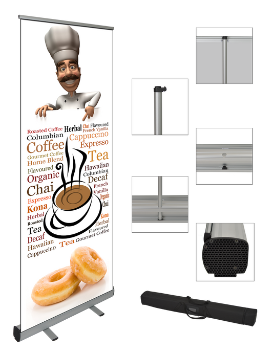 Premium Industrial Standard Retractable Banner Stand-34 x 79