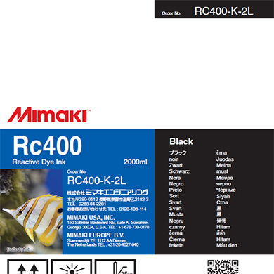 Mimaki RC300 Ink Reactive Dye Bottle 2000ml Black